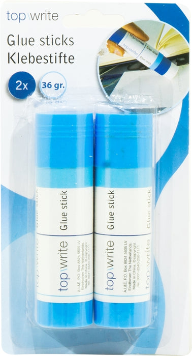 Top Write Glue Sticks, 2 x 36 gr