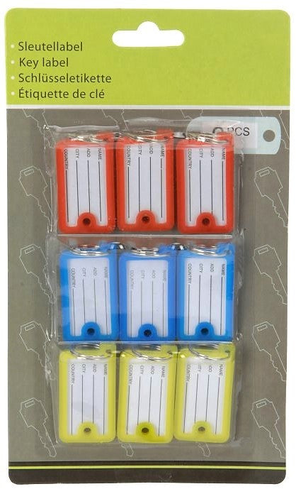 Ghegin Keychains with Label Set, 9 ct