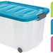 Storage Box with Lid and Wheels (Sepcify Color at Checkout), 60 L