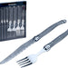 Vaggan Stainless Steel Steak Knife and Forks Set, 8 pcs