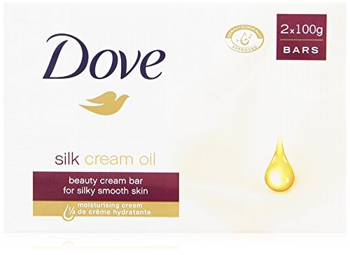 Dove Beauty Silk Cream Oil Beauty Bar Soap, Value Pack, 2 x 100 gr