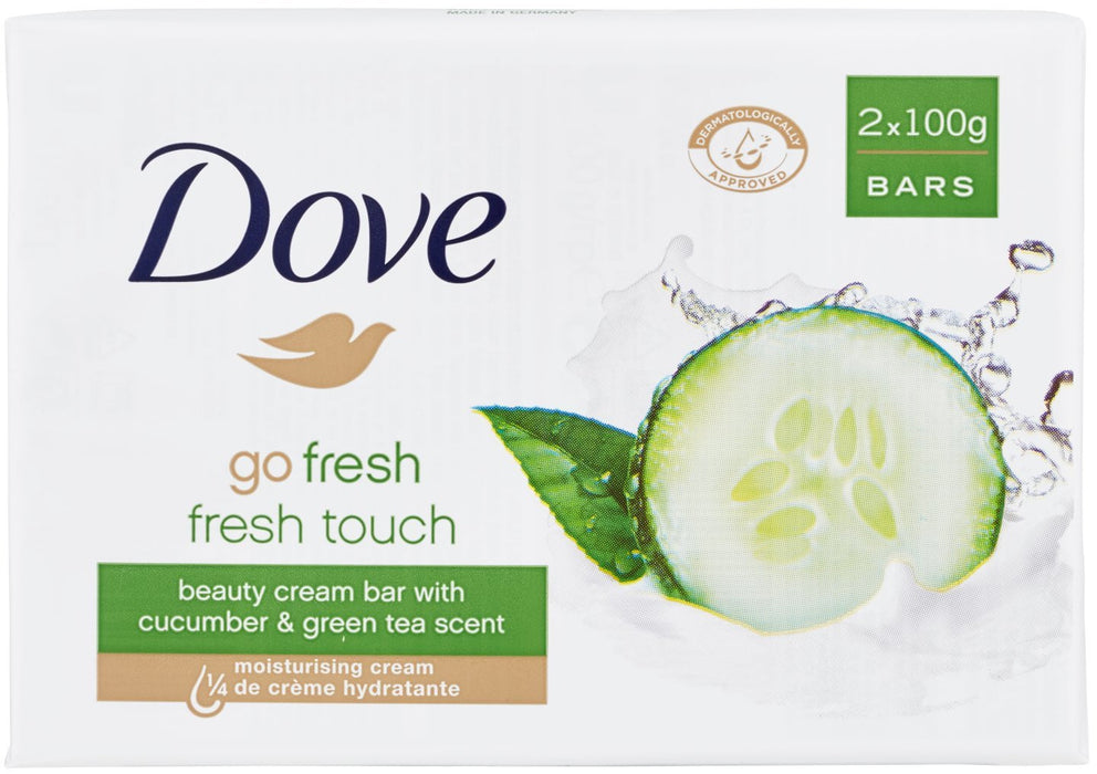 Dove Go Fresh Cucumber + Green Tea Beauty Bar Soap, 2 x 100 gr