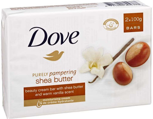 Dove Purely Pampering Beauty Cream Bar with Shea Butter, Value Pack, 2 x 100 gr