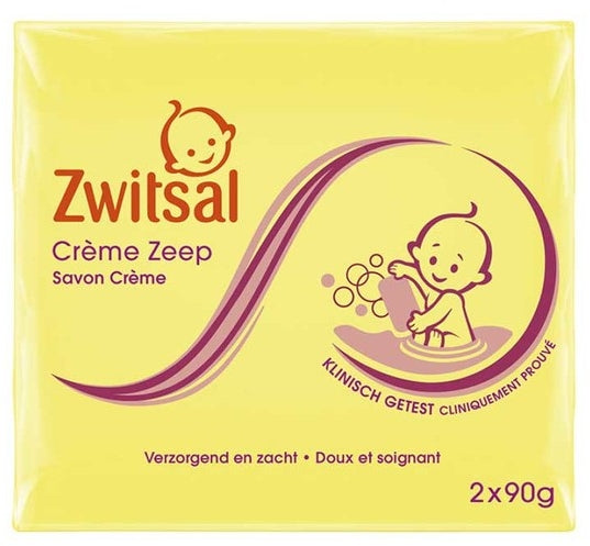 Zwitsal Cream Soap Bars, 2 x 90 gr