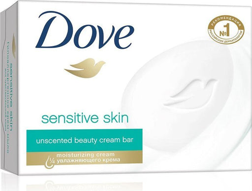 Dove Unscented Beauty Moisturising Cream Bar, Sensitive Skin, 135 gr