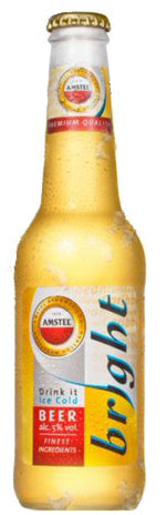 Amstel Bright Beer Bottles, 6 x 9.3 oz