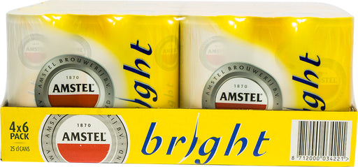 Amstel Bright Beer Cans, 24 x 250 ml