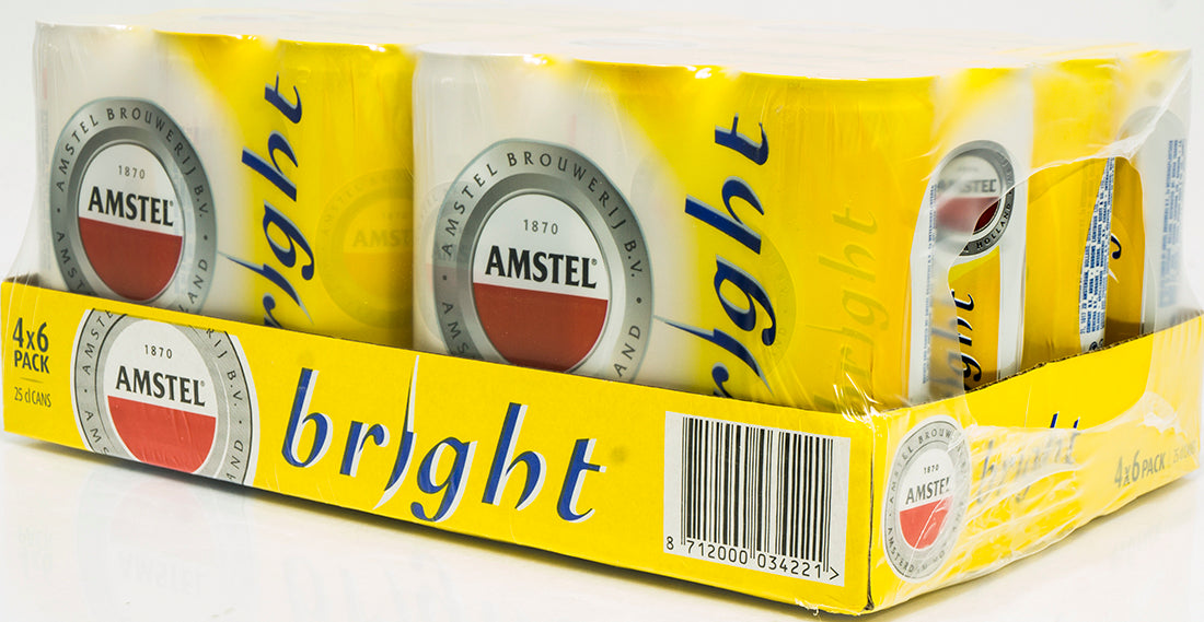 Amstel Bright Beer Cans, 24 x 250 ml