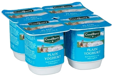 Goodburry Plain Yoghurt, 8 x 125 gr