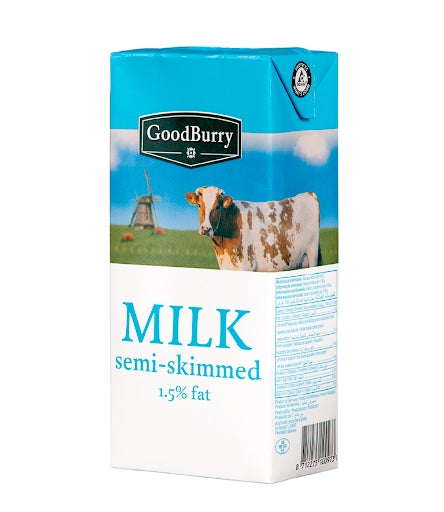 Goodburry Semi Skimmed Milk, 1 L