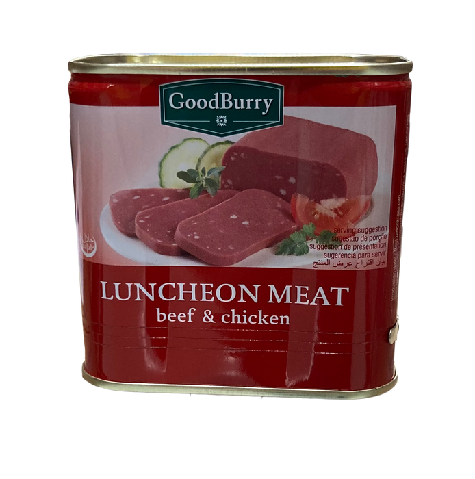 GoodBurry Luncheon Meat, Beef & Chicken, 340 gr