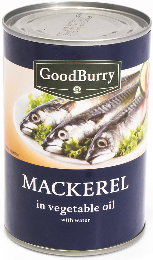 Goodburry Mackerel in Vegetable Oil, 425 g