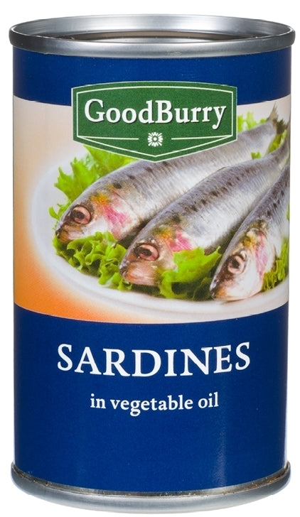Sardines in Vegetable Oil, 155 gr