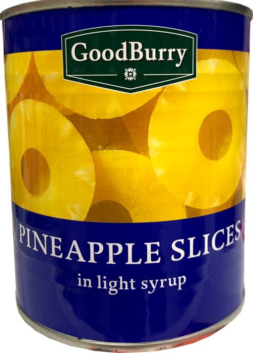 Goodburry Pineapple Slices In Light Syrup, 820 g