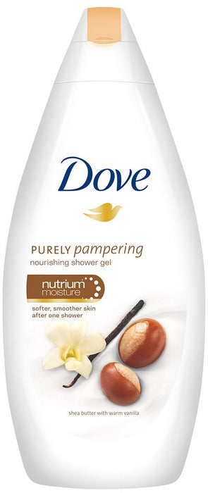 Dove Purely Pampering Nourishing Shower Gel, Shea Butter & Warm vanilla, 500 ml