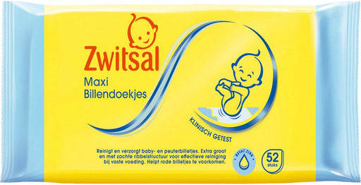 Zwitsal Maxi Wipes (Billendoekjes) with Zinc, 52 ct