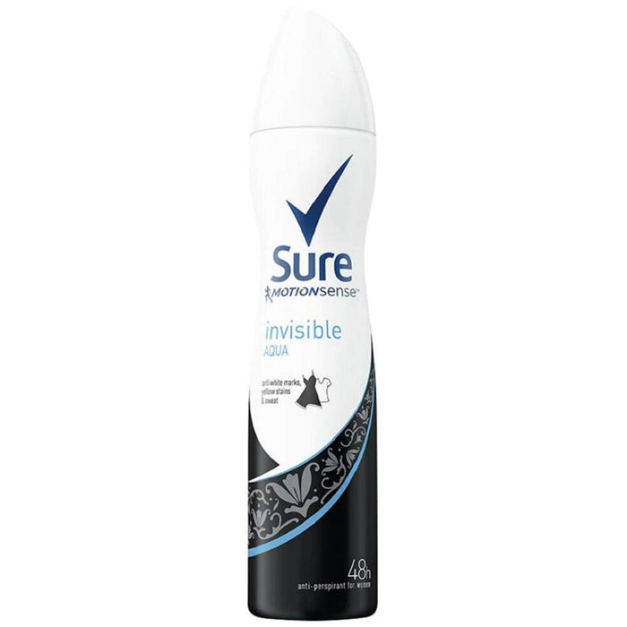 Sure Aqua Invisible Anti-Perspirant Deodorant Spray , 250 ml