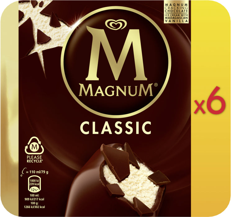 Magnum Classic Ice Cream Bars , 6 ct