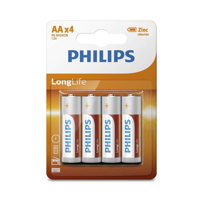 Philips Longlife AA Batteries , 4 ct