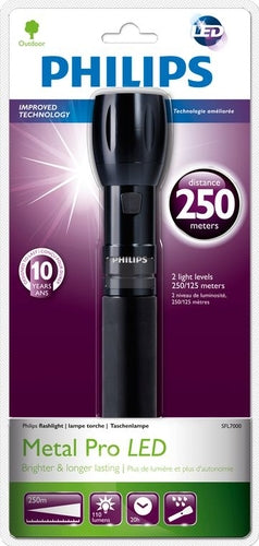 Philips Metal Pro LED Torch, 24.6 x 4.4 cm
