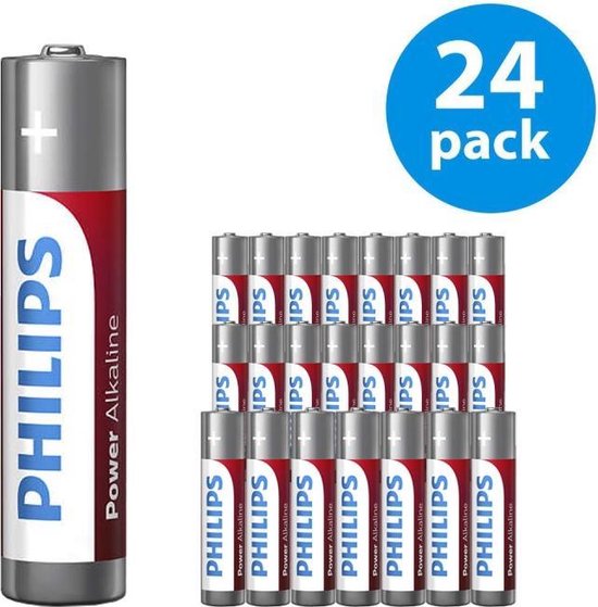 Philips AAA Alkaline Battery Box , 24 ct