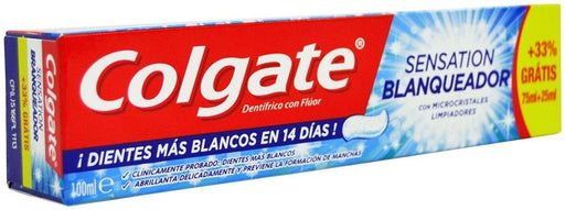 Colgate Sensation Whitening Fluoride Toothpaste, with Cleansing MicroCristals, 75 + 25 ml