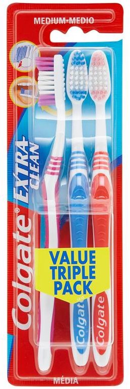 Colgate Extra Clean Toothbrush Value Pack, 3 ct