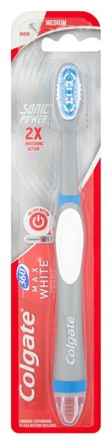 Colgate 360 Max White One Sonic Medium Battery Toothbrush, 1  ct