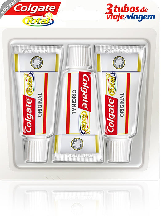Colgate Total Original Toothpaste Travel Size 3-Pack, 3 x 19 ml