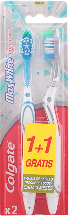 Colgate Max White Toothbrushes, with Polishing Star, 2 ct