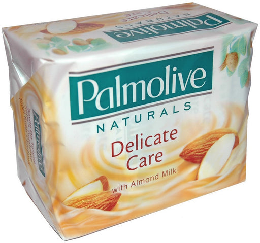 Palmolive Delicate Care Soap Bars Value Pack with Almond Milk, 4 x 90 gr