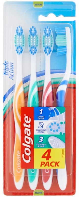 Colgate Triple Action Toothbrush 4-Pack, 4 ct