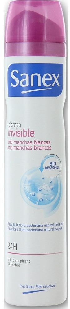 Sanex Dermo Invisible Anti-Perspirant Deodorant Spray, Minimises White Marks, 200 ml