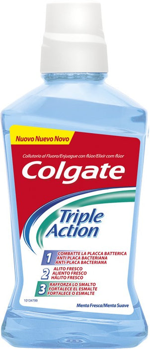 Colgate Triple Action Mouthwash, Fresh Mint, 500 ml