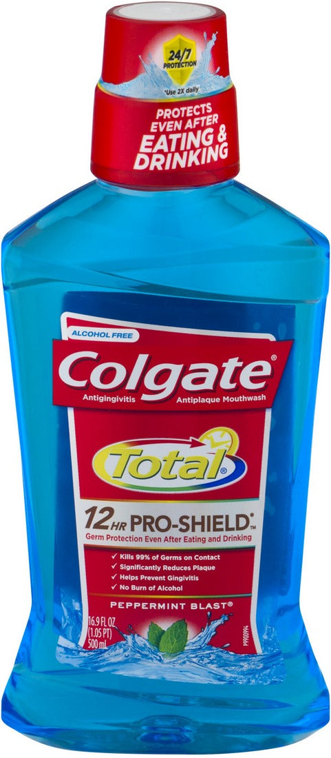 Colgate Total Pro-Shield Mouthwash, Peppermint Blast, 500 ml
