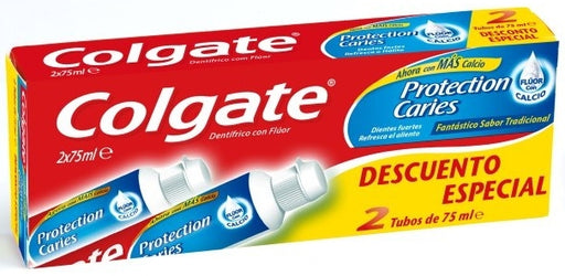 Colgate Fluoride Toothpaste, Protection Caries, Original Flavor, Value Pack, 2 x 75 ml