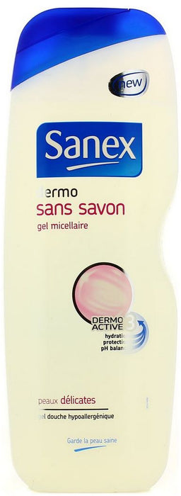 Sanex Soapless (Sans Savon) Dermo Body Wash, Delicate Skin, 750 ml