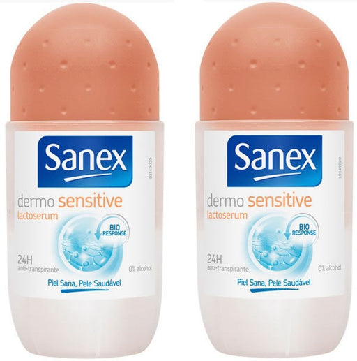 Sanex Dermo Sensitive Roll-On Deodorant 2-Pack, 2 x 50 ml