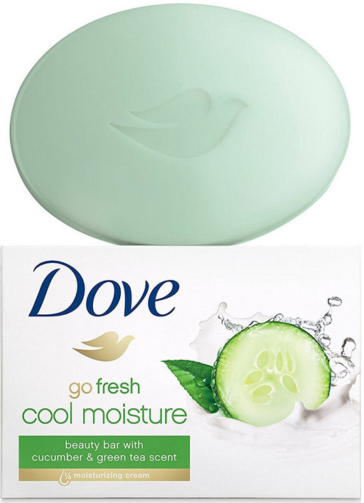 Dove Go Fresh Cool Moisture Beauty Bar with Cucumber and Green Tea Scent, 3.5 oz (100 gr)