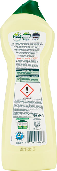 Cif Shuurmiddel Cream, Lemon Citrus, 750 ml