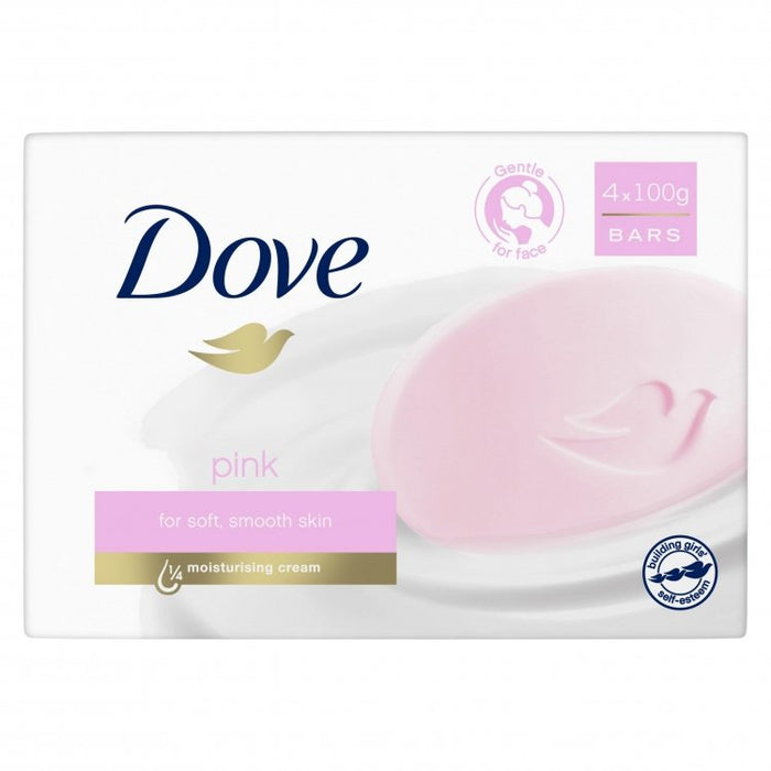 Dove Pink Bar Soaps, 4-Pack , 4 x 100 gr