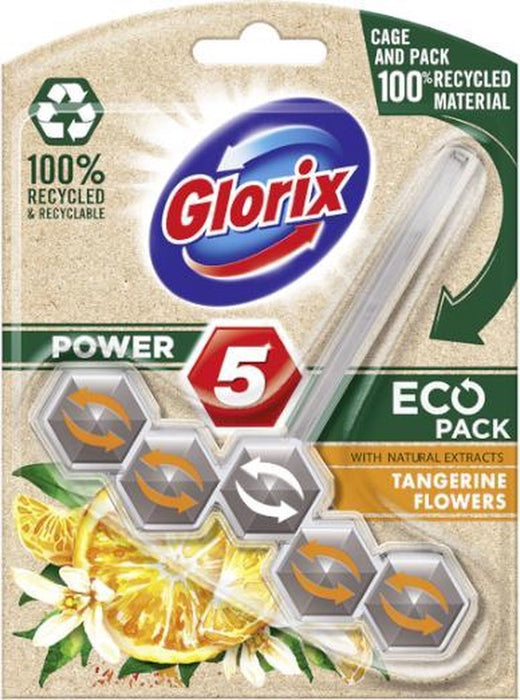 Glorix Eco Pack Toilet Block, Tangerine Flowers, 55 gr