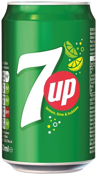 7 Up Regular Can, 330 ml