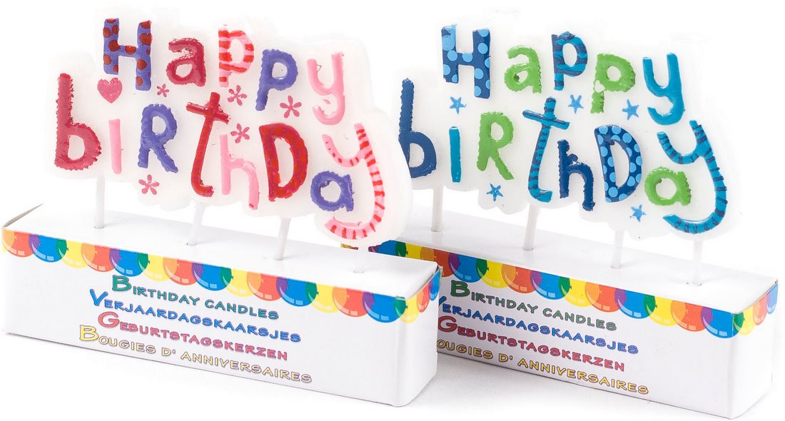 Happy Birthday Candle (Available in Blue/Pink), 1 ct