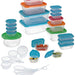Excellent Houseware Plastic Storage Food Containers with Lids & Measuring Set, 52 pc