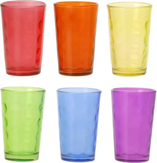 Excellent Houseware Colored Tumbler Glasses, 6 ct