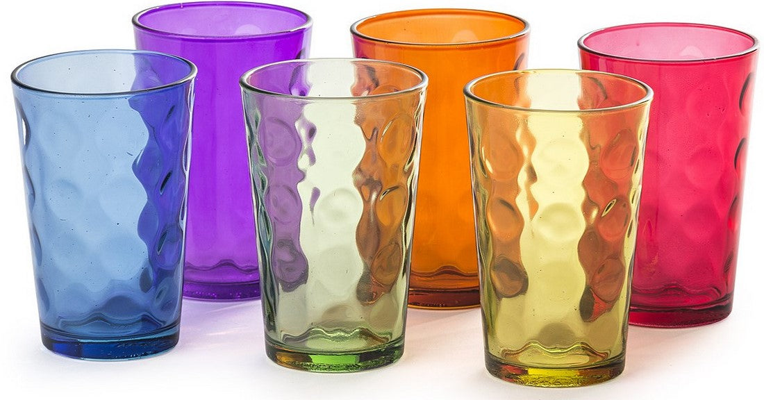 Excellent Houseware Colored Tumbler Glasses, 6 ct