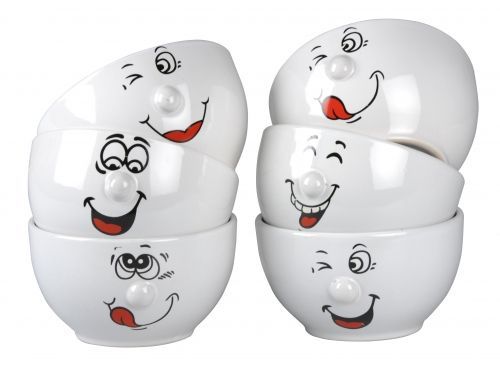 Porcelain Smile Bowl (Specify Type at Checkout), 13 x 13 x 7.5 cm