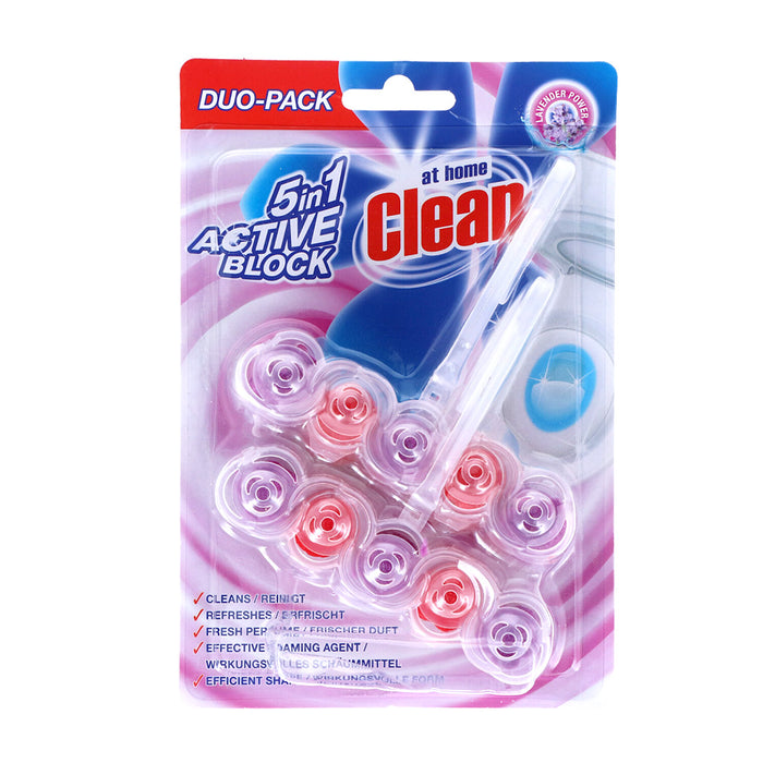 At Home Clean Duo-Pack Toilet Block, Lavender Scent , 2 x 45 gr