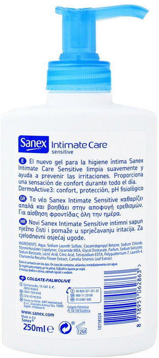 Sanex Intimate Care Sensitive Intimate Wash, 250 ml